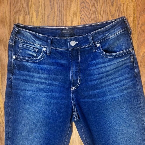 Silver jeans Avery Capri Women's Blue Denim W33/L25 A25 - Picture 4 of 10